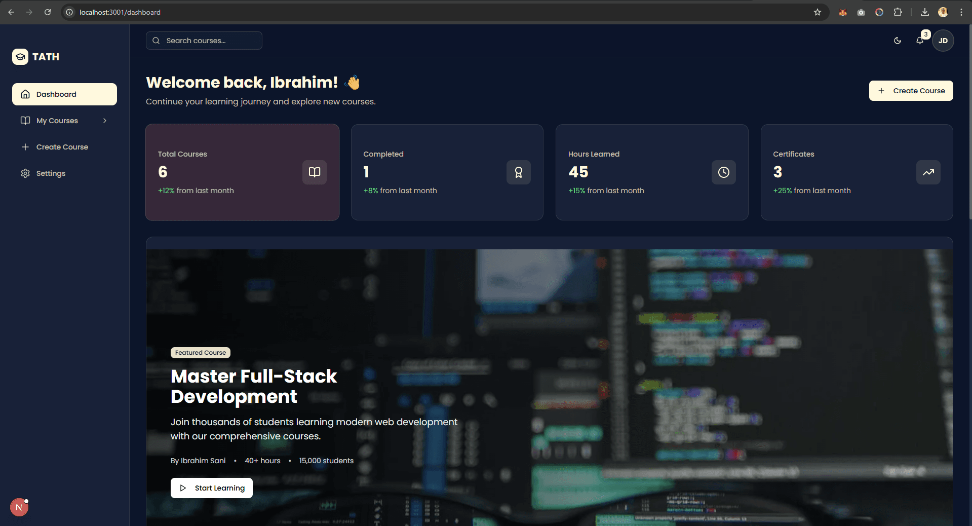 Tath Interactive LMS screenshot 1