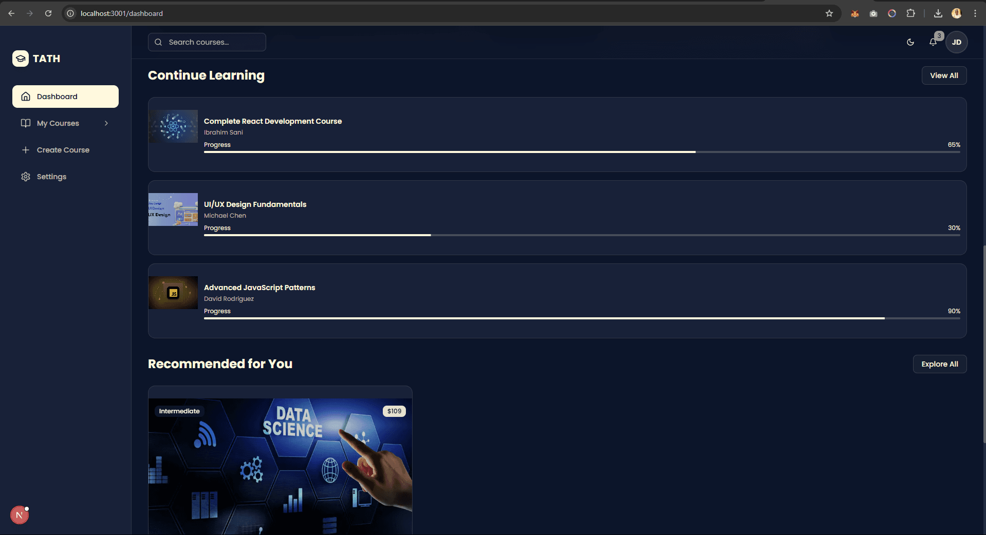 Tath Interactive LMS screenshot 3